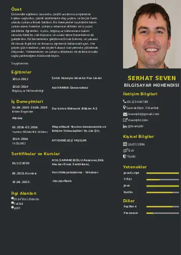 Bilgisayar Mühendisi CV Örnekleri cv indir